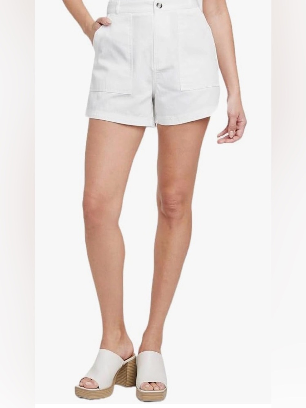 Universal Thread High-Rise Utility Shorts White NWT Size 14